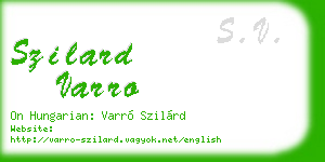szilard varro business card