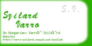 szilard varro business card